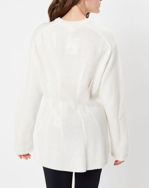Pull évasé en Laine mélangée blanc