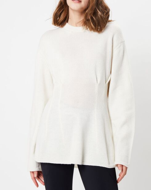 Pull évasé en Laine mélangée blanc