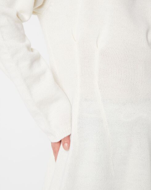 Pull évasé en Laine mélangée blanc