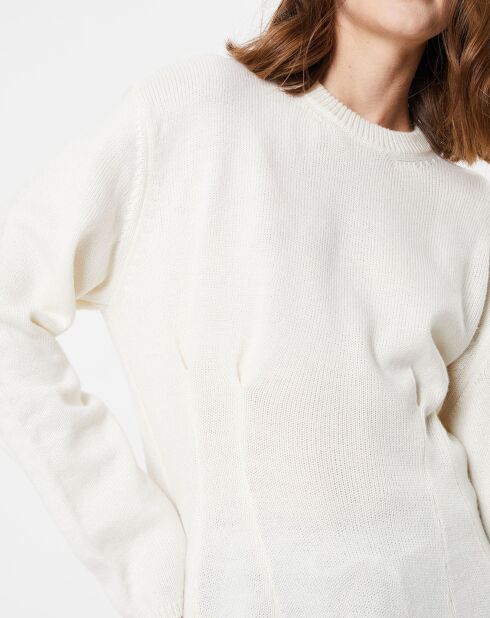 Pull évasé en Laine mélangée blanc