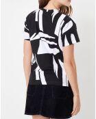 T-Shirt à motifs noir/blanc