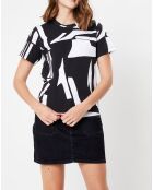 T-Shirt à motifs noir/blanc