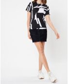 T-Shirt à motifs noir/blanc