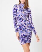 Robe en Velours Gram imprimée violette