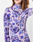 Robe en Velours Gram imprimée violette