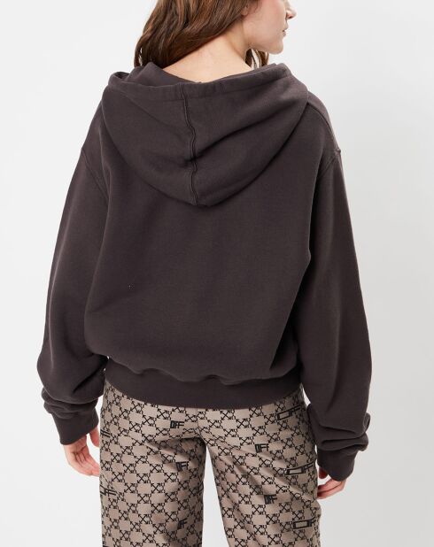 Sweat à capuche Bounce Helvetica gris foncé