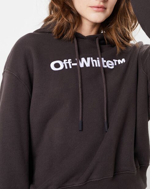 Sweat à capuche Bounce Helvetica gris foncé