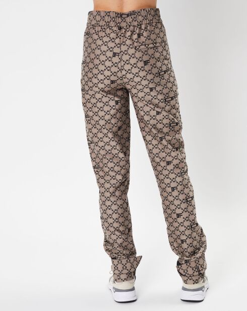 Pantalon épais Monogram taupe/noir