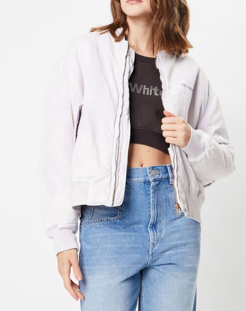 Blouson teddy Over Bomber lavande très clair
