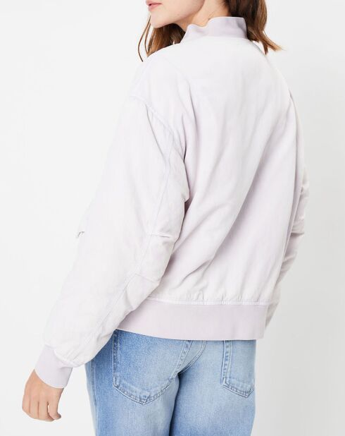 Blouson teddy Over Bomber lavande très clair