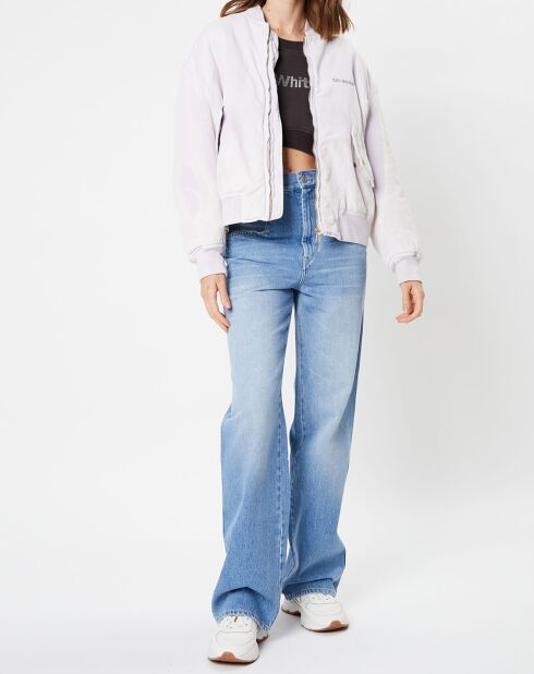 Blouson teddy Over Bomber lavande très clair