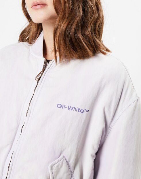 Blouson teddy Over Bomber lavande très clair