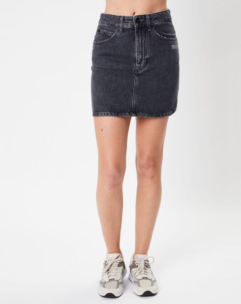 Mini jupe en jean Corporate grise