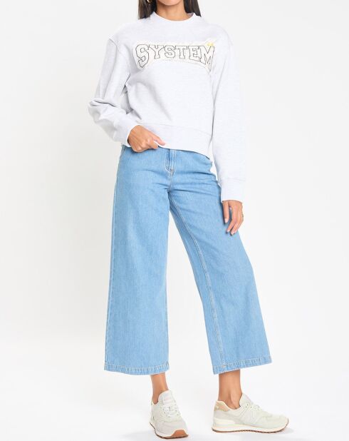 Sweat Logo embroidered gris clair