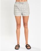 Short en Simili matelassé Smoked Sporty gris clair