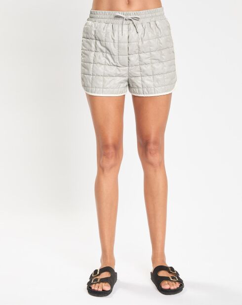 Short en Simili matelassé Smoked Sporty gris clair