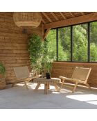 VALERIA - Lot n°34 Gartenmöbel aus recyceltem Teakholz aus synthetischem Rattan 2 Personen