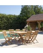 HARRIS - Salon de jardin en teck 8/10 personnes