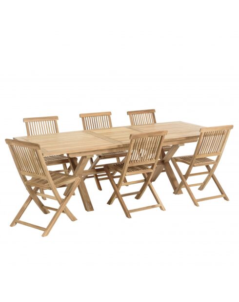 HARRIS - Salon de jardin en teck 8/10 personnes