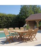 HARRIS - Salon de jardin en teck 8/10 personnes