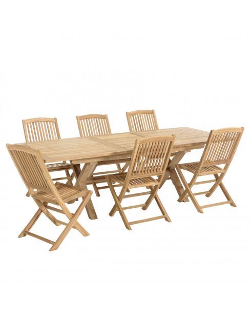 HARRIS - Salon de jardin en teck 8/10 personnes