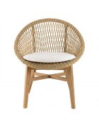 VALERIA - Lot n°33 Gartenmöbel aus recyceltem Teakholz aus synthetischem Rattan 2 Personen
