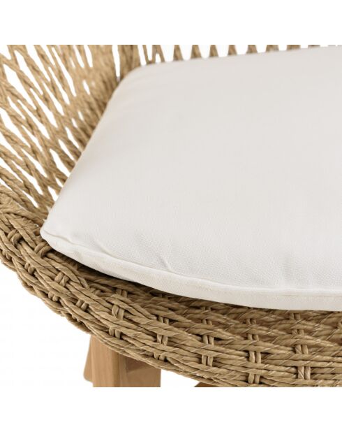 VALERIA - Lot n°33 Gartenmöbel aus recyceltem Teakholz aus synthetischem Rattan 2 Personen