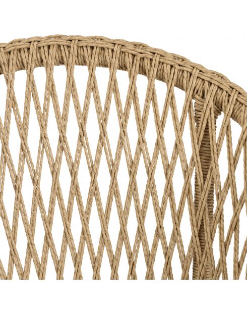 VALERIA - Lot n°33 Gartenmöbel aus recyceltem Teakholz aus synthetischem Rattan 2 Personen