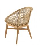 VALERIA - Lot n°33 Gartenmöbel aus recyceltem Teakholz aus synthetischem Rattan 2 Personen
