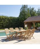 HARRIS - Salon de jardin en teck 8/10 personnes