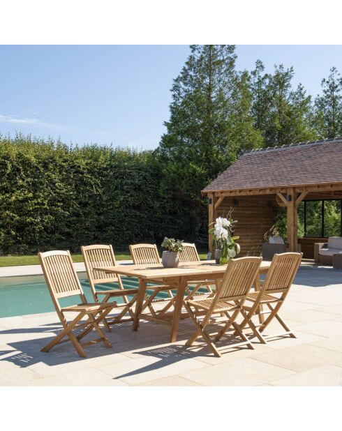 HARRIS - Salon de jardin en teck 8/10 personnes