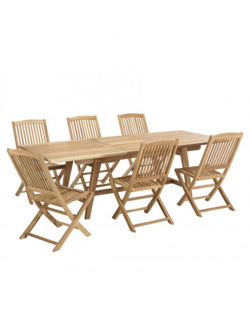 HARRIS - Salon de jardin en teck 8/10 personnes