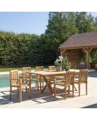 HARRIS - Salon de jardin en teck 8/10 personnes