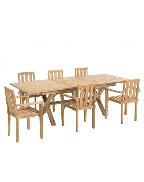 Teakhouten tuinmeubilair 8/10 pers. harris