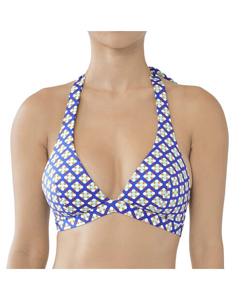 Top de bikini azul Din
