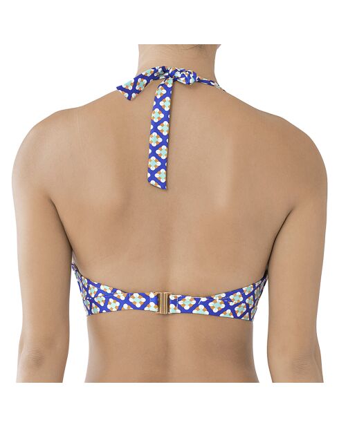 Top de bikini azul Din