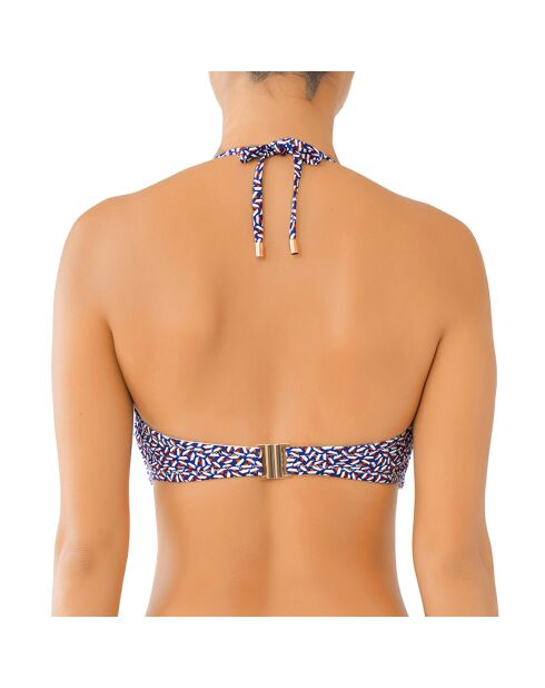 Haut de maillot de bain bandeau Croisette bleu marine