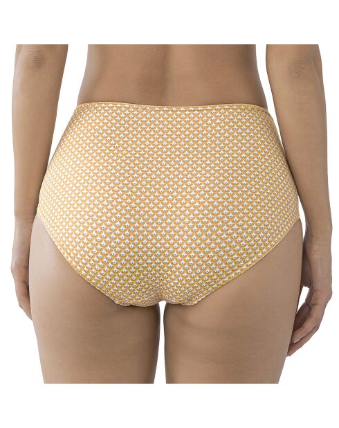 Geel, zonovergoten bikinibroekje met hoge taille