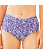 Bas de maillot de bain taille haute Croisette bleu marine