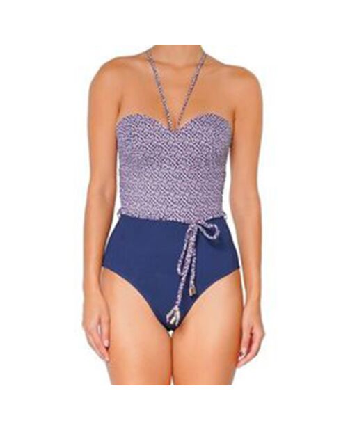 Costume da bagno intero blu marino Croisette