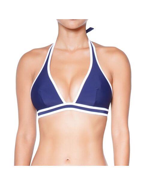 Haut de maillot de bain Croisette bleu marine