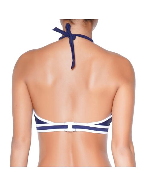 Haut de maillot de bain Croisette bleu marine