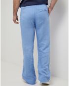 Pantalon 100% Lin Thibault bleu indigo