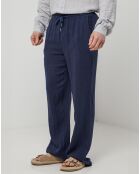 Pantalon 100% Lin Thibault bleu marine