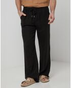 Pantalon 100% Lin Thibault noir