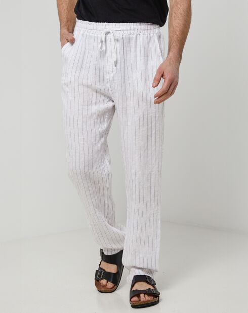 Pantalon 100% Lin Théo blanc