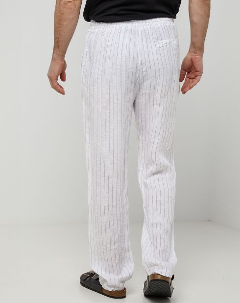 Pantalon 100% Lin Théo blanc