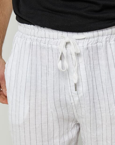 Pantalon 100% Lin Théo blanc