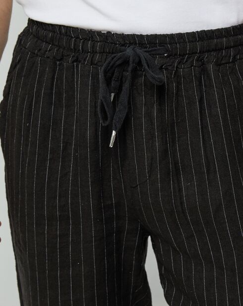Pantalon 100% Lin Théo noir