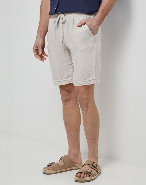Short 100% Lin Gabriel beige